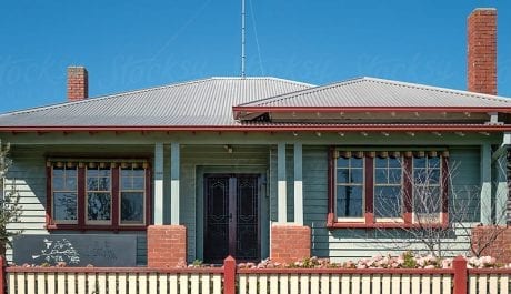 Front of a suburban house