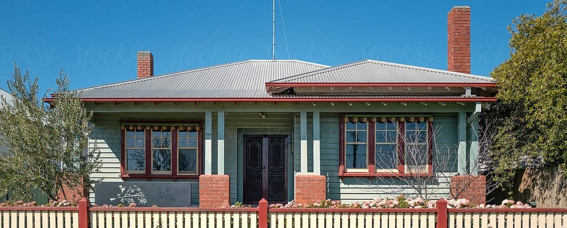 Front of a suburban house